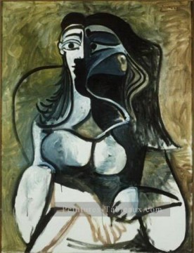  femme - Femme assise dans un fauteuil 1917 cubiste Pablo Picasso